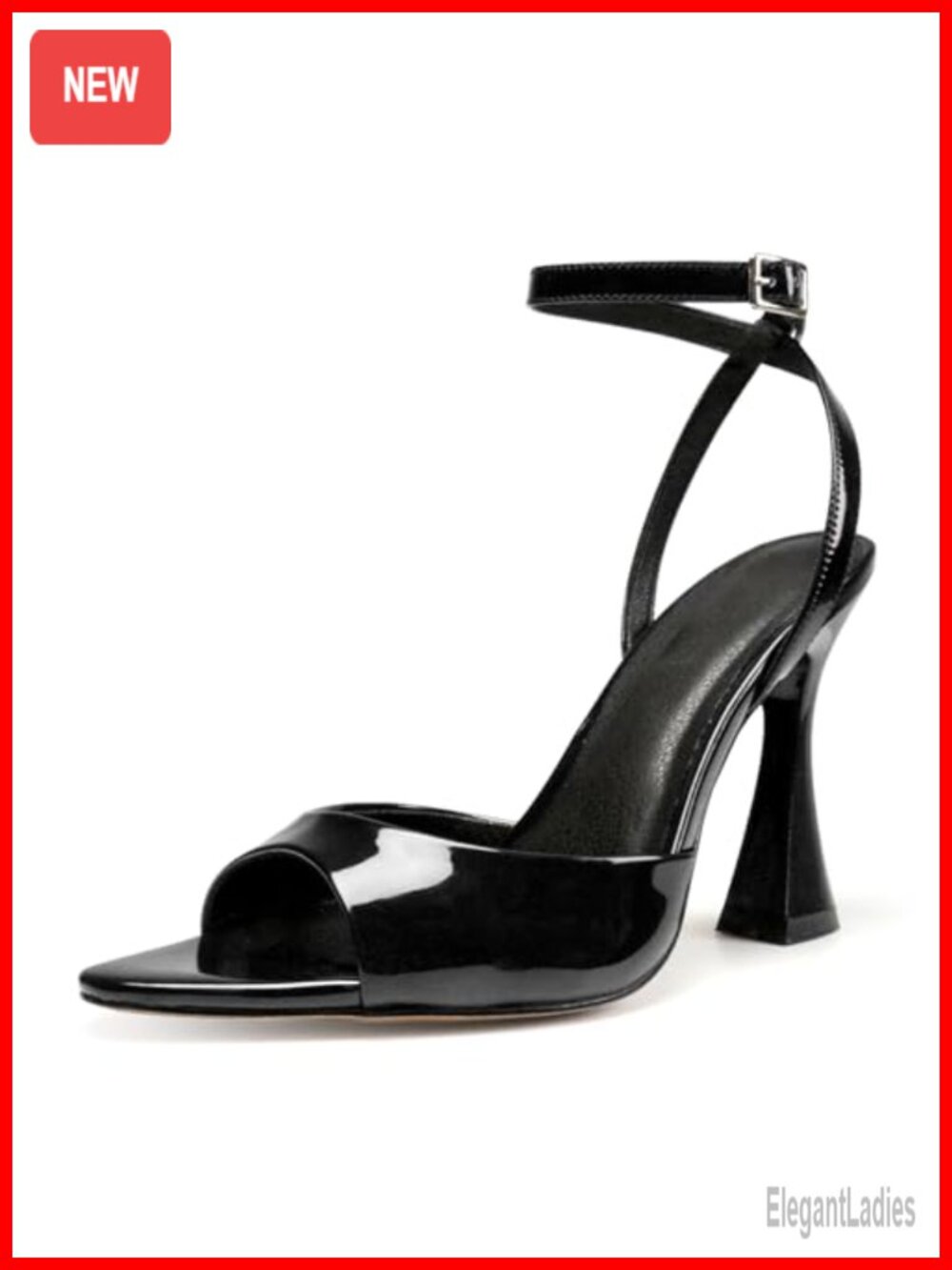 Pointed Open Toe Ankle Strap Heeled Sandals for Women Wedding Party Dress Shoes
